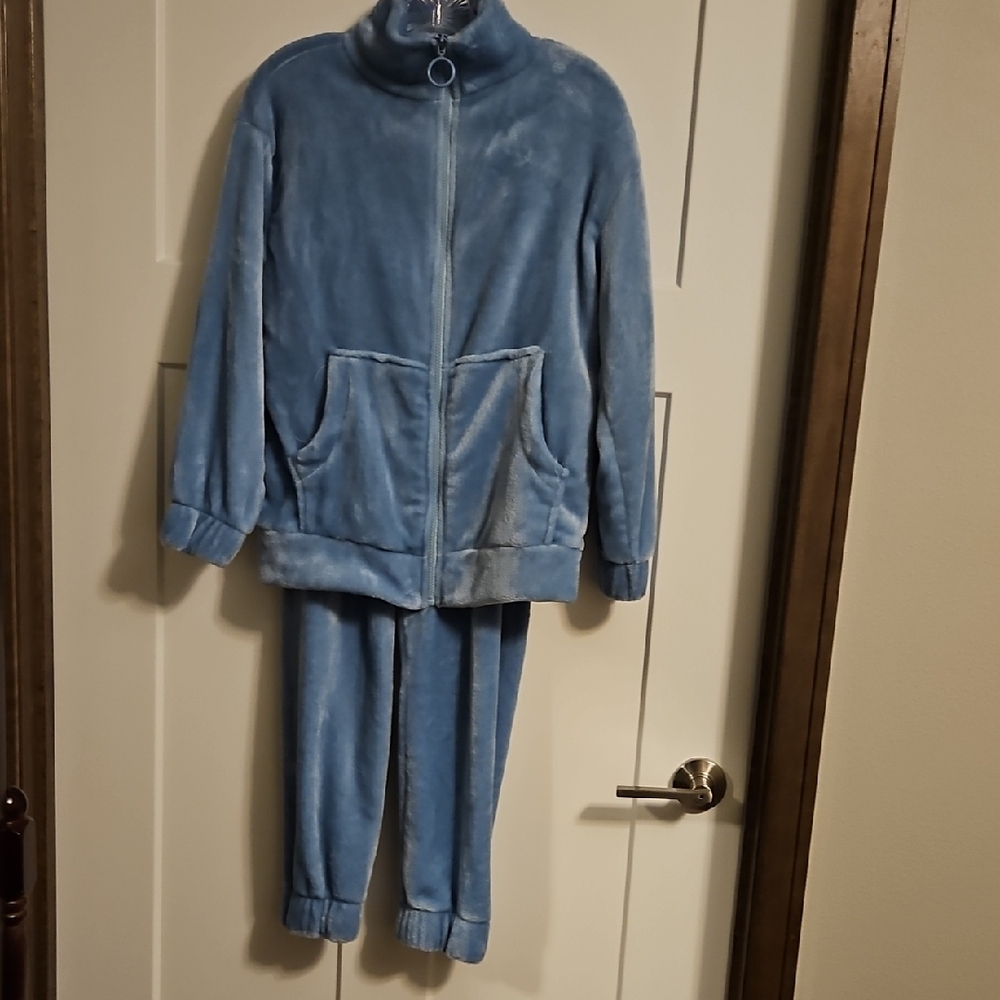 Women's Blue Velour Tracksuit